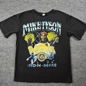 Chicyea Mike Tyson T-Shirt Mens Size M Black Iron Mike Boxing Graphic (T3)